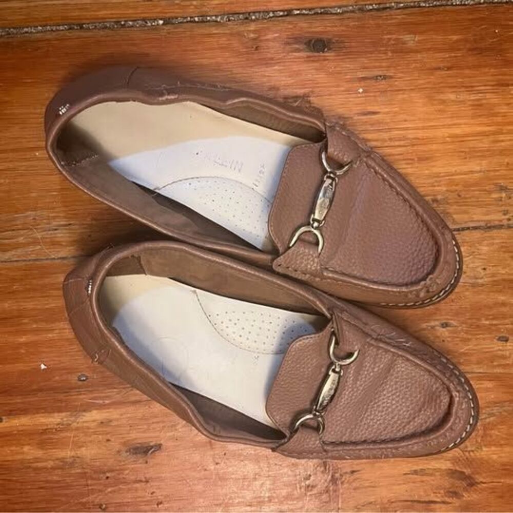 Anne Klein iFlex Brown Loafers with Buckle